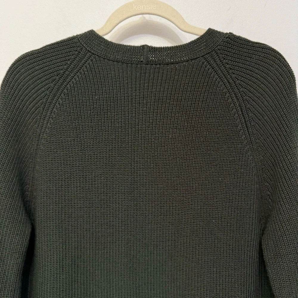 Athleta Forest Green Switchback Pullover Sweater Women’s XS Oversized Wool Blend